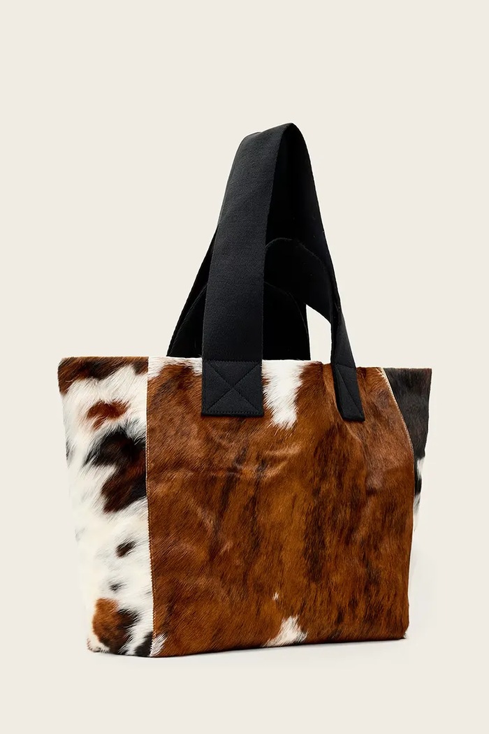 Dodaci AllSaints shopper torba za žene kožna IZZY COW W260XE smeđa