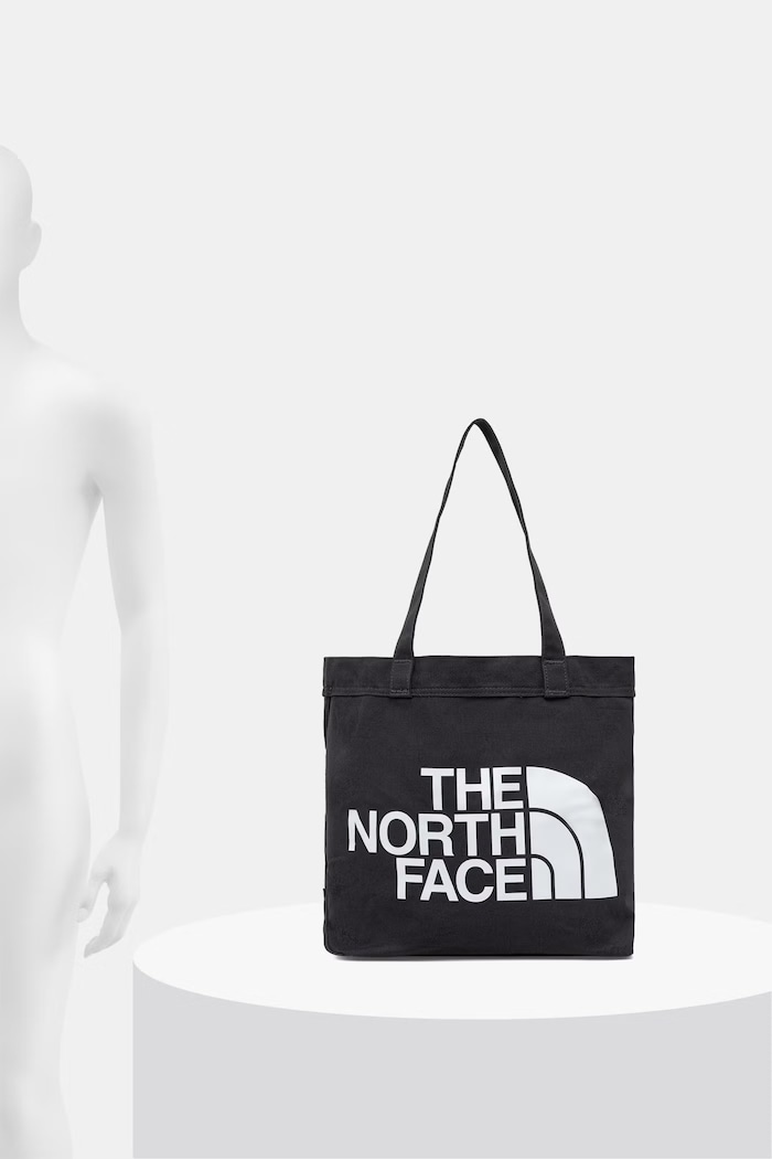 The North Face geantă feminină din bumbac COTTON TOTE NF0A3VWQKN61 negru