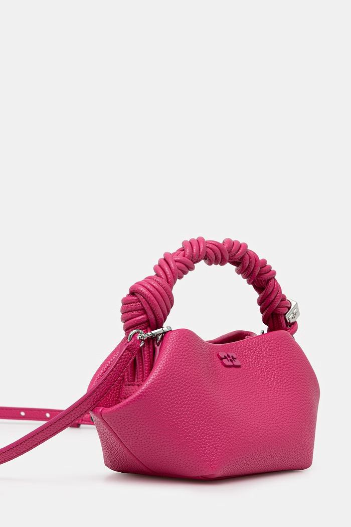 GANNI Bou Mini torebka crossbody damska z imitacji skóry B2100124 różowy SS26