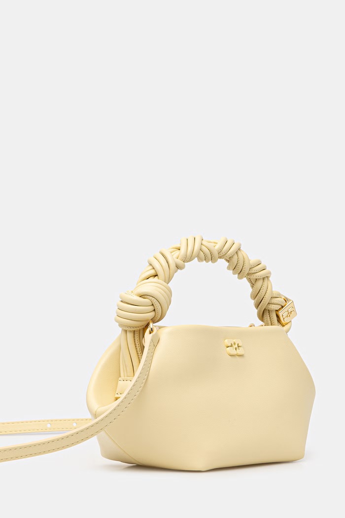 GANNI Bou Mini crossbody kabelka dámská kožená B2100148 žlutá SS26