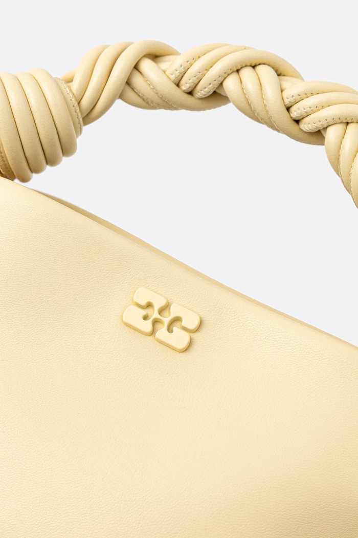 GANNI Bou Mini crossbody kabelka dámská kožená žlutá B2100148