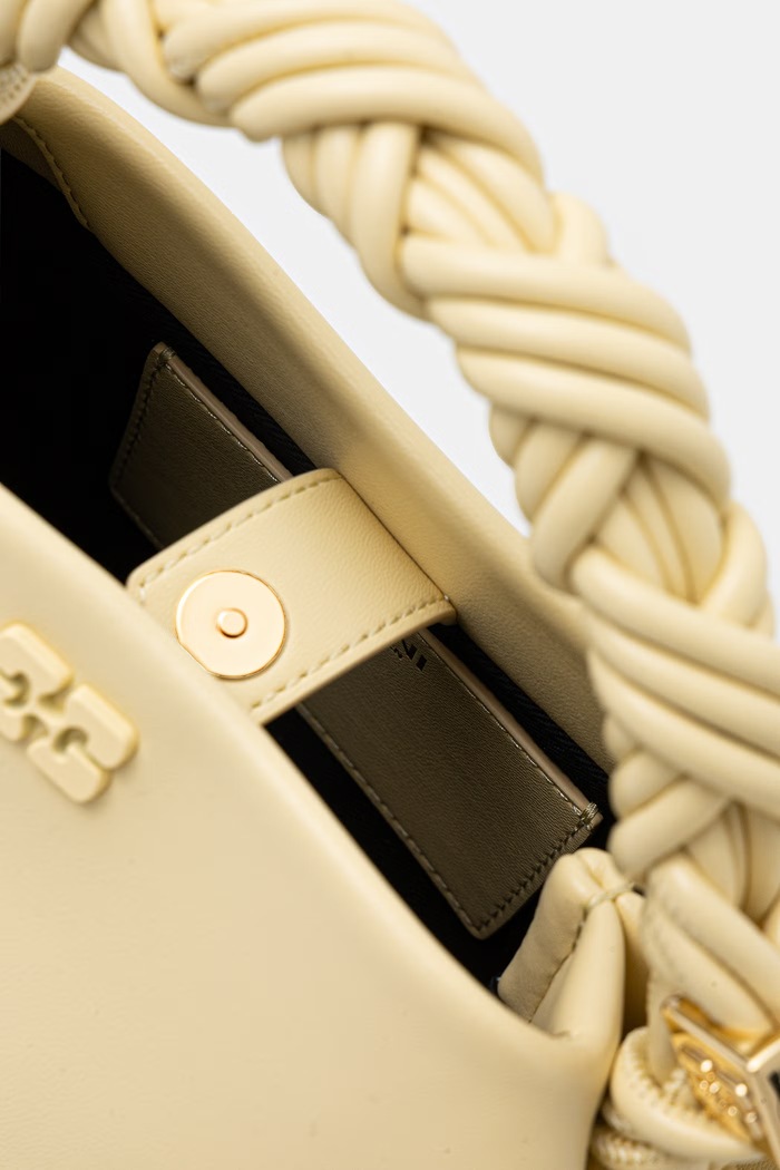 GANNI Bou Mini crossbody kabelka dámská kožená B2100148 žlutá