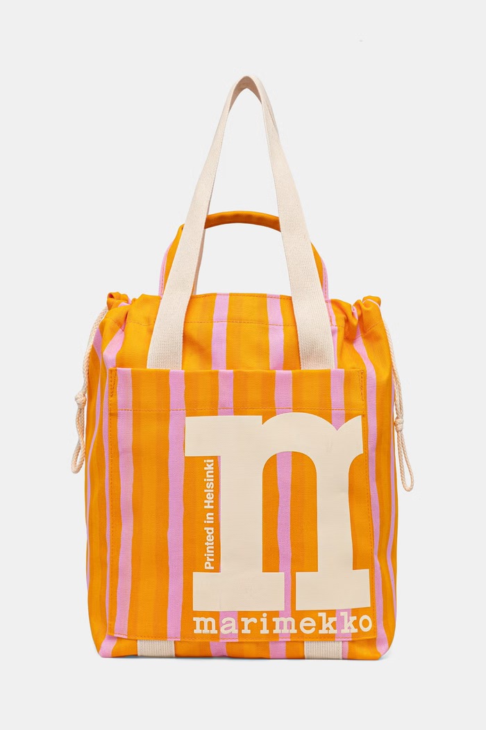 Marimekko kabelka typu tote dámska bavlnená oranžová 095581