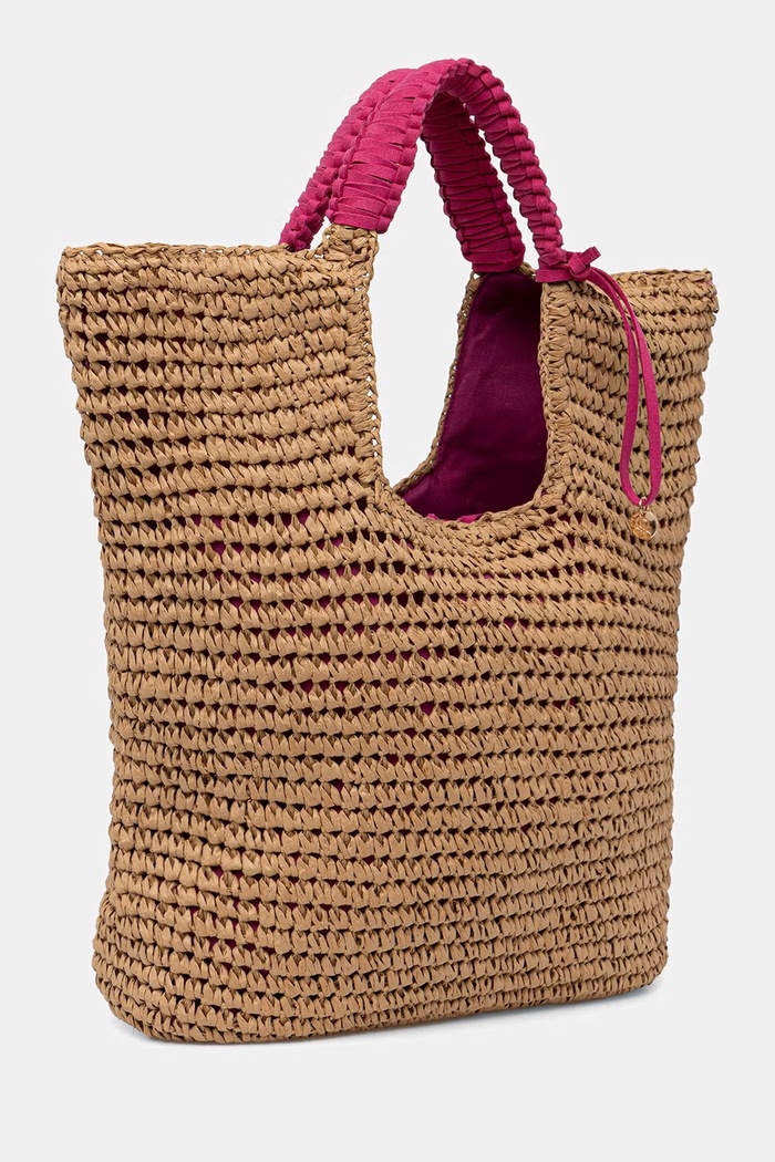 United Colors of Benetton τσάντα hobo γυναικεία πλεγμένη 69GMVY02P μπεζ SS26