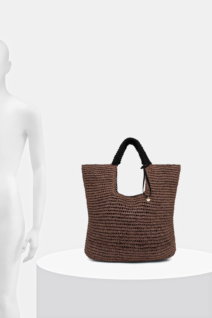 United Colors of Benetton torebka hobo damska pleciona 69GMVY02P