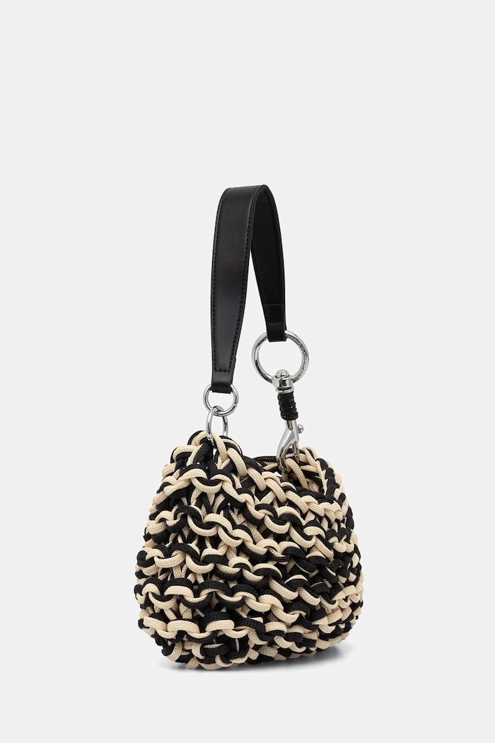 United Colors of Benetton kabelka hobo dámska 6EBVVY031 béžová SS26