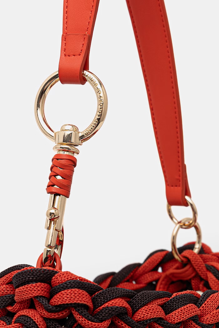 Accesorii United Colors of Benetton hobo bag pentru femei 6EBVVY031 portocaliu