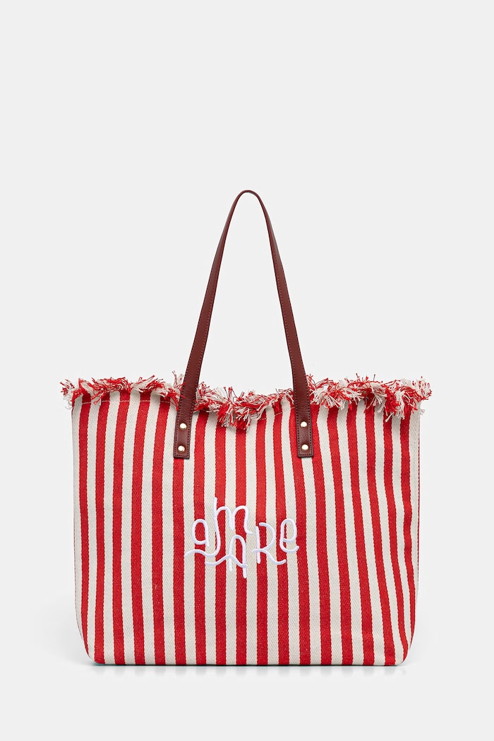 United Colors of Benetton torebka tote damska bawełniana czerwony 6O4LVY02N