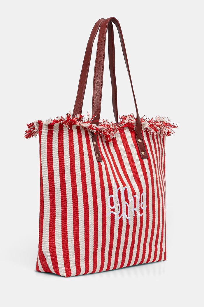 United Colors of Benetton torebka tote damska bawełniana 6O4LVY02N czerwony SS26