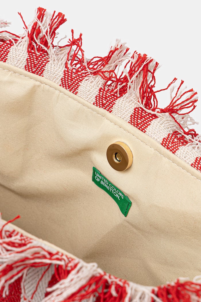 United Colors of Benetton torebka tote damska bawełniana 6O4LVY02N czerwony
