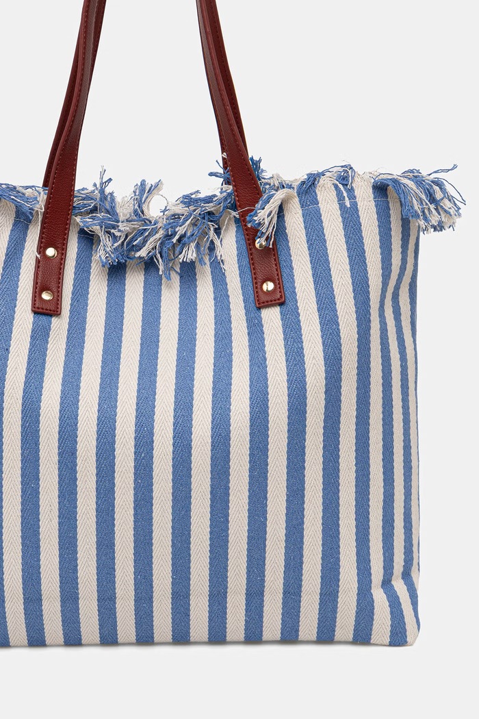 Αξεσουάρ United Colors of Benetton Tote γυναικεία βαμβακερή 6O4LVY02N μπλε