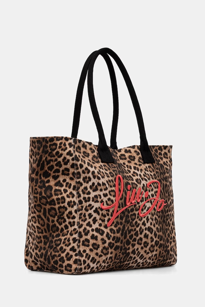 Liu Jo Geantă shopper pentru femei, din bumbac VA6191.T549A maro SS26