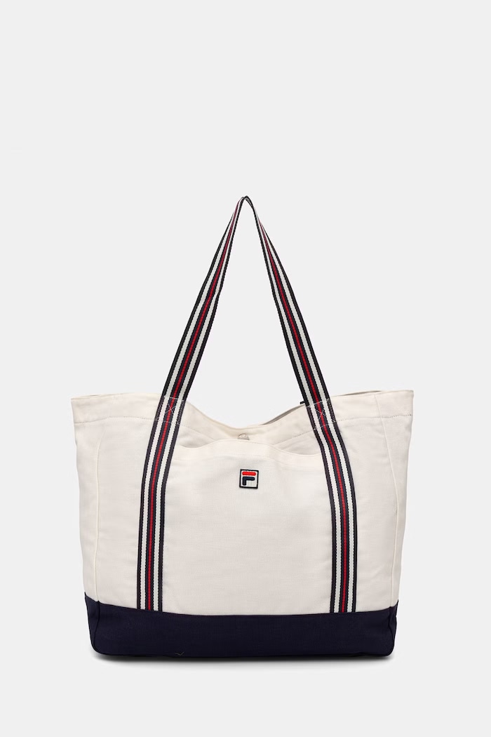 Fila tote bag pentru femei, din bumbac CARLIANO bej FBU0178
