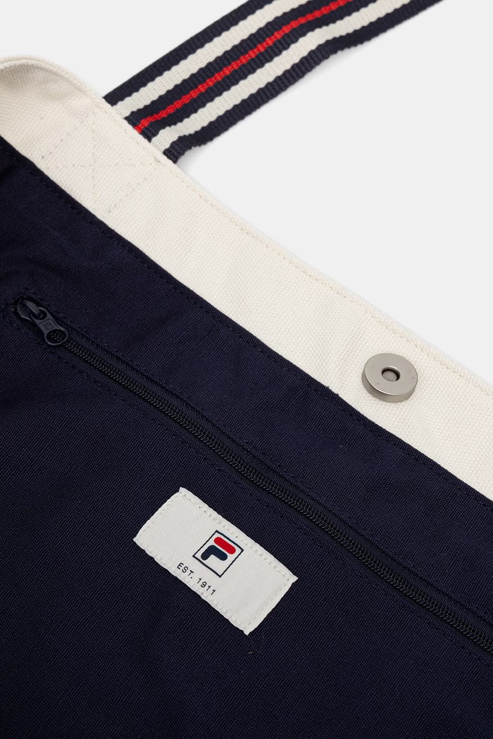 Fila tote bag pentru femei, din bumbac CARLIANO FBU0178 bej