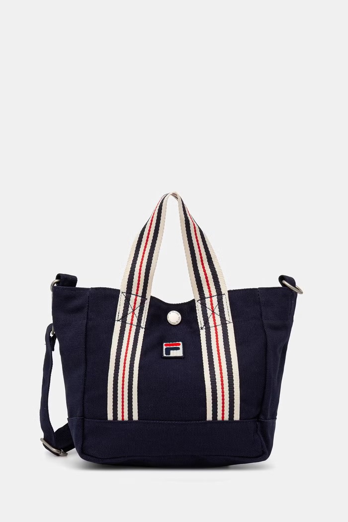 Fila geantă crossbody pentru femei, din bumbac CARLIANO negru FBU0180