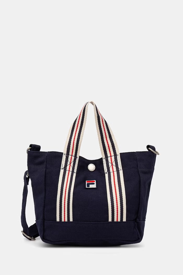 Fila geantă crossbody pentru femei, din bumbac CARLIANO negru FBU0180