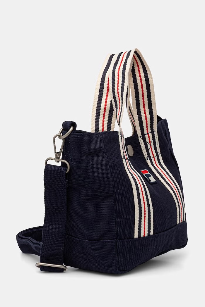 Fila geantă crossbody pentru femei, din bumbac CARLIANO FBU0180 negru SS26