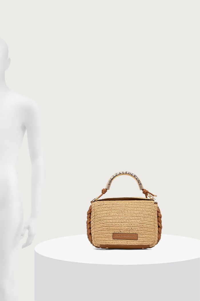 Lola Casademunt torebka crossbody damska pleciona LS2604054 beżowy