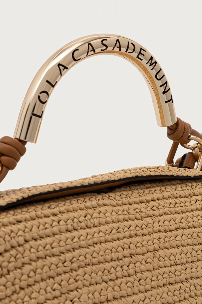 Lola Casademunt torebka crossbody damska pleciona beżowy LS2604054