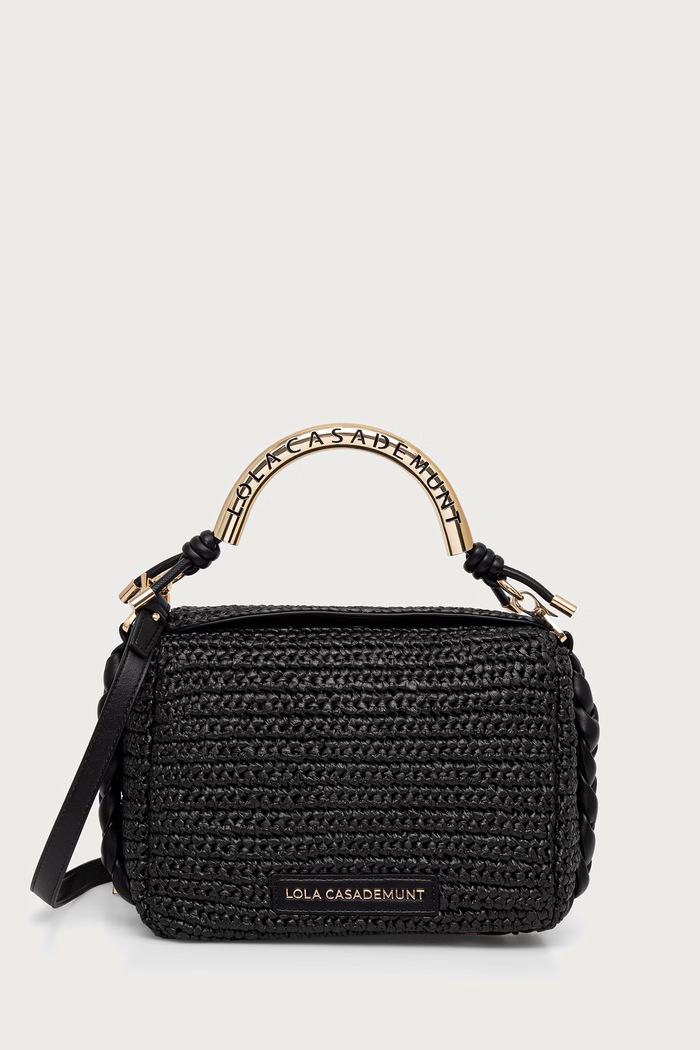 Lola Casademunt torebka crossbody damska pleciona czarny LS2604054