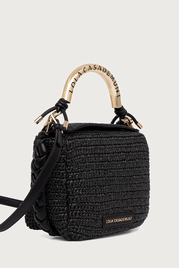 Lola Casademunt torebka crossbody damska pleciona LS2604054 czarny SS26