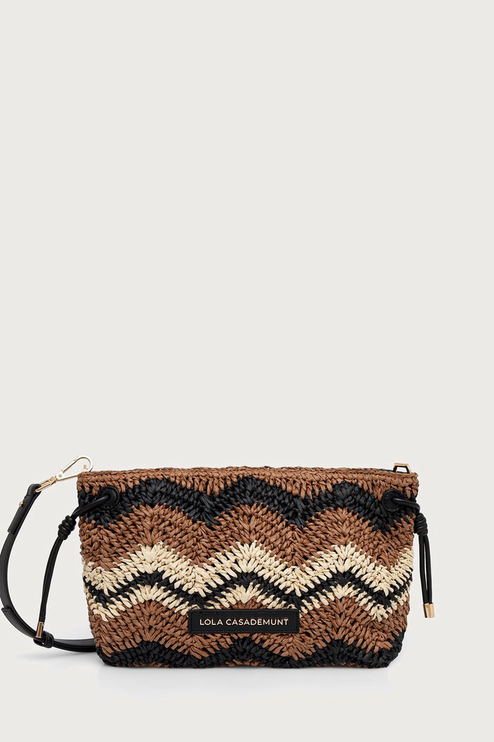 Lola Casademunt torebka crossbody damska pleciona brązowy LS2604097