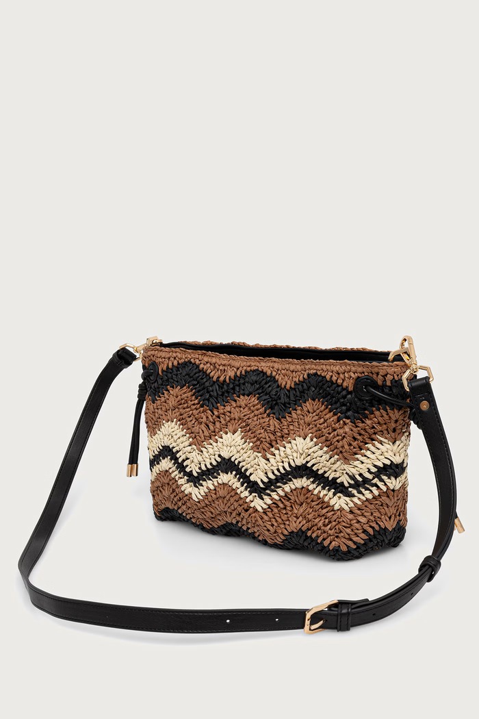 Akcesoria Lola Casademunt torebka crossbody damska pleciona LS2604097 brązowy