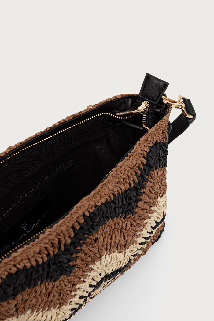 Lola Casademunt torebka crossbody damska pleciona LS2604097 brązowy