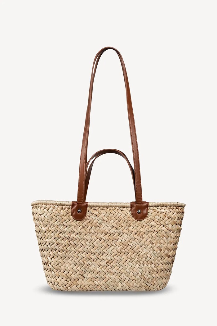BIZUU torebka shopper damska pleciona BASKETTE.BEZOWY beżowy SS26