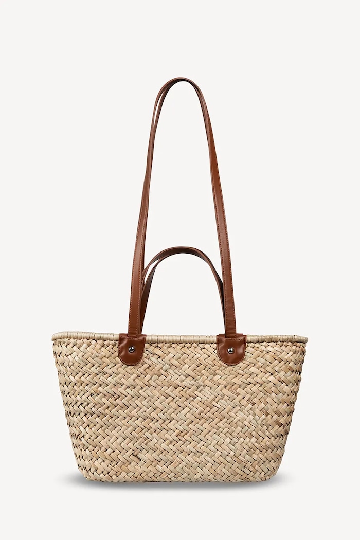 BIZUU torebka shopper damska pleciona BASKETTE.BEZOWY beżowy SS26