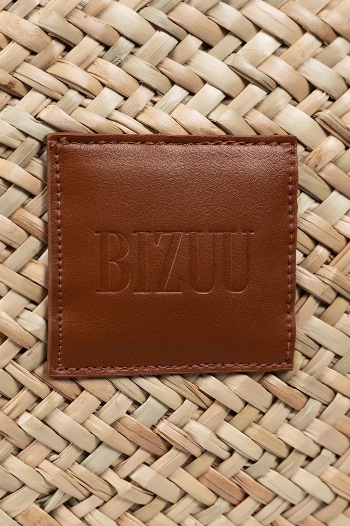 BIZUU torebka shopper damska pleciona BASKETTE.BEZOWY beżowy