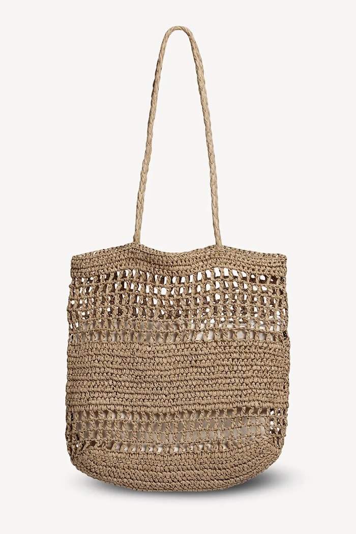 BIZUU torebka tote damska pleciona AGAY.BEZOWY beżowy SS26