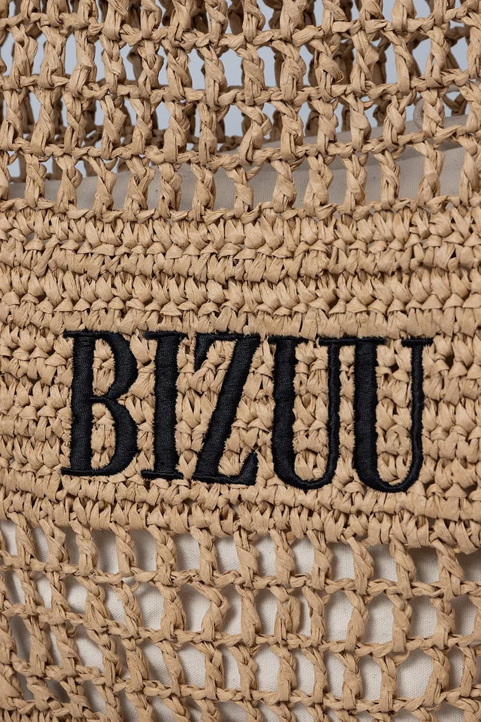 Akcesoria BIZUU torebka tote damska pleciona AGAY.BEZOWY beżowy