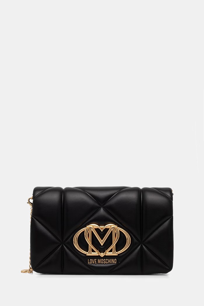 Love Moschino torebka crossbody damska z imitacji skóry czarny JC4043PP0OLC0000