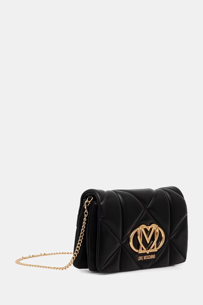 Love Moschino torebka crossbody damska z imitacji skóry JC4043PP0OLC0000 czarny SS26