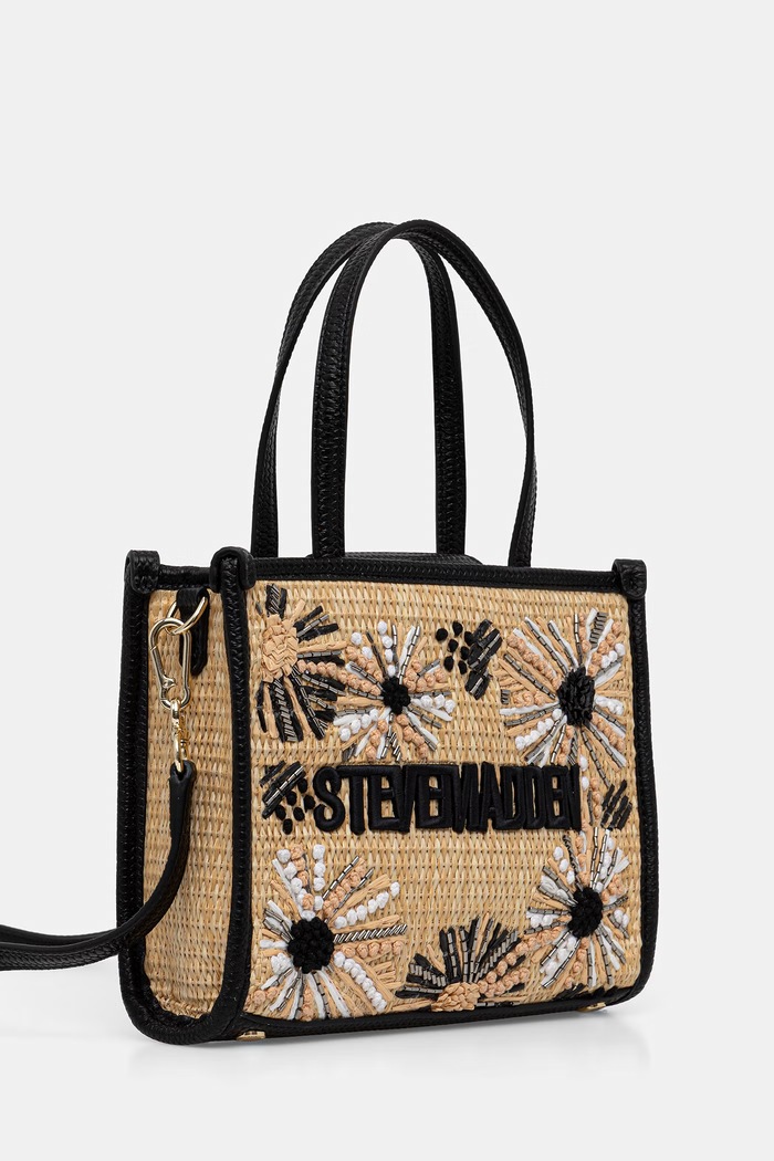 Steve Madden torebka crossbody damska pleciona Bdecor-B SM13002535 beżowy SS26