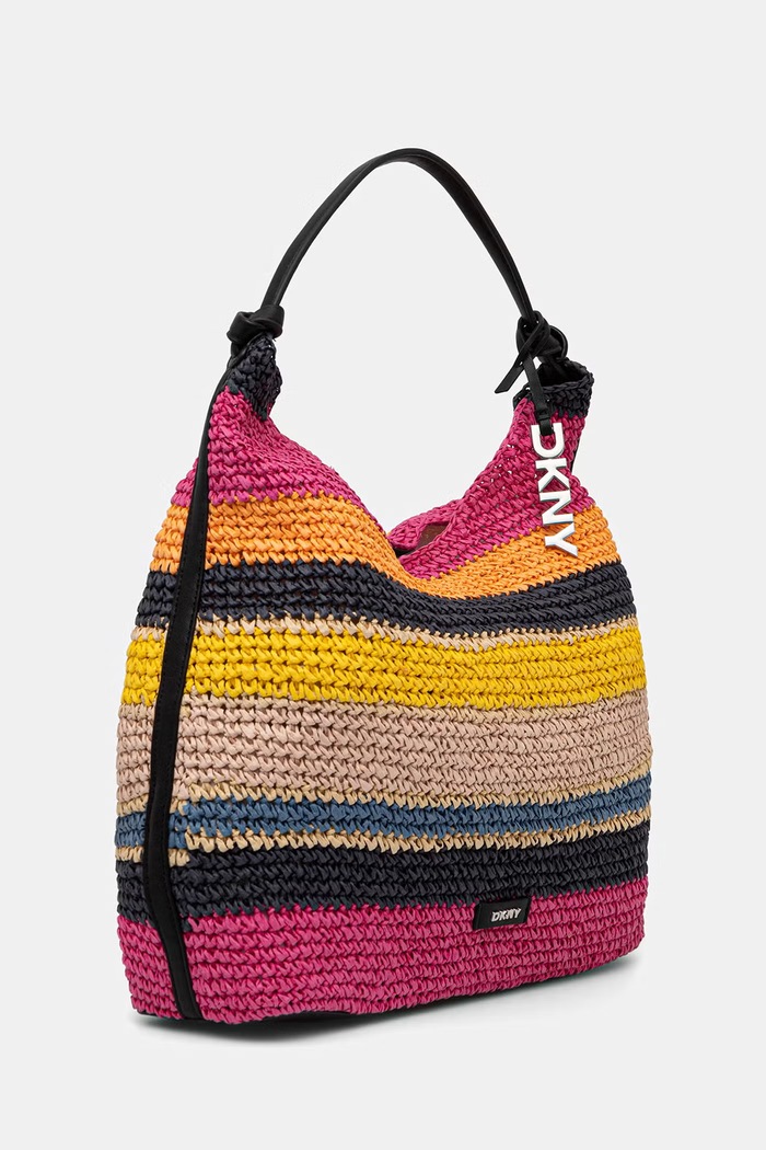 DKNY torebka shopper damska pleciona PAULA R61CYO07 multicolor SS26