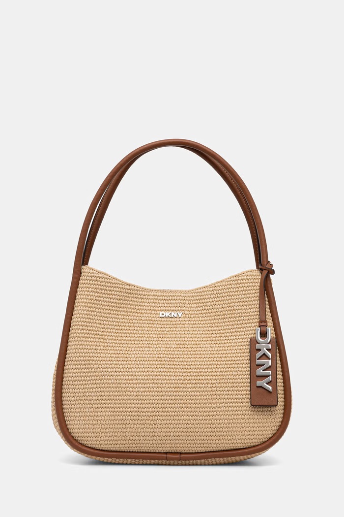 DKNY torebka tote damska pleciona beżowy R61CDK68