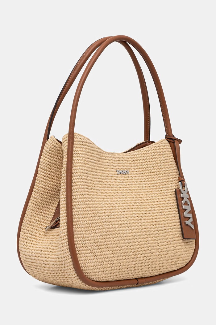 DKNY torebka tote damska pleciona R61CDK68 beżowy SS26