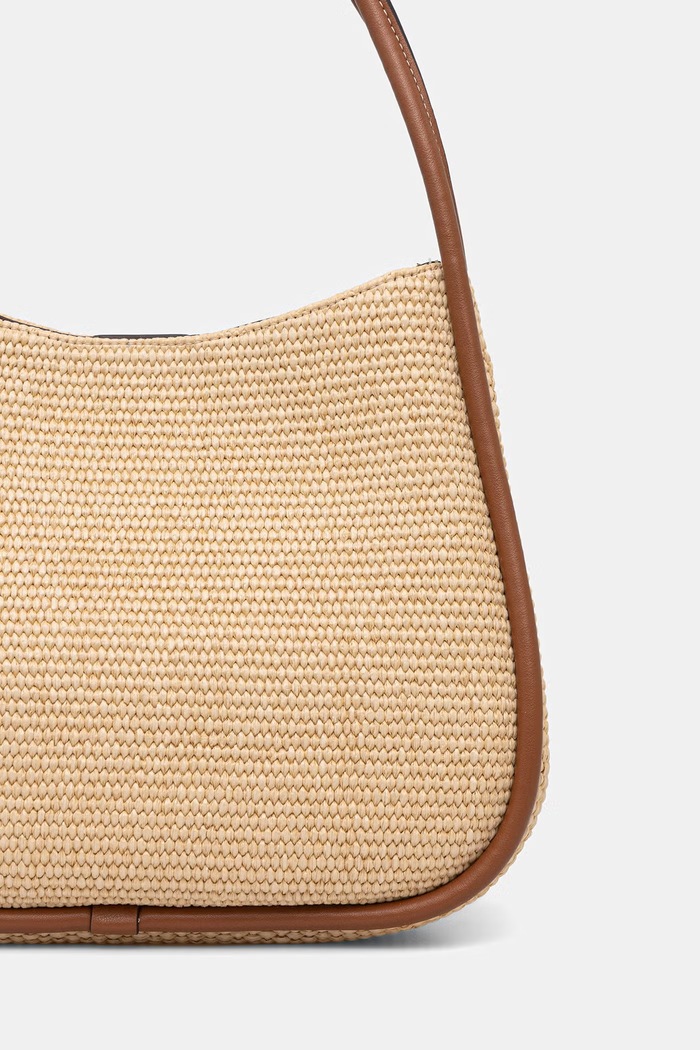 Akcesoria DKNY torebka tote damska pleciona R61CDK68 beżowy