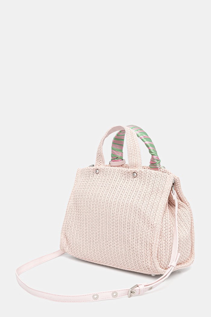 Akcesoria Juicy Couture torebka crossbody damska pleciona IRIS BEADS BEJIR9992W1P różowy