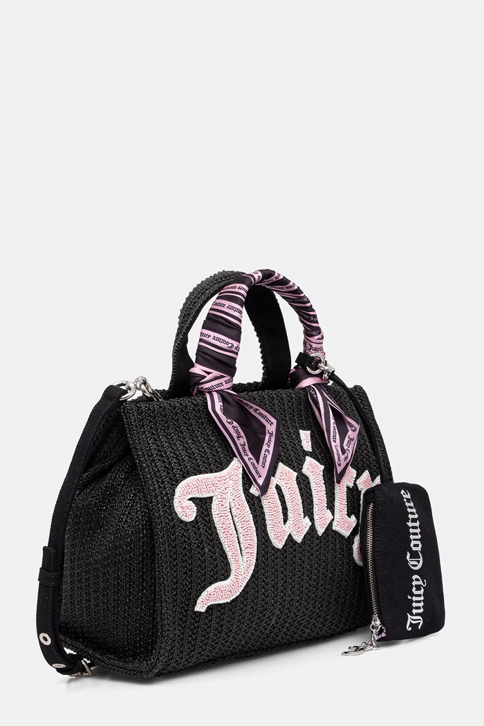 Juicy Couture crossbody kabelka dámska pletená IRIS BEADS BEJIR9992W1P čierna SS26