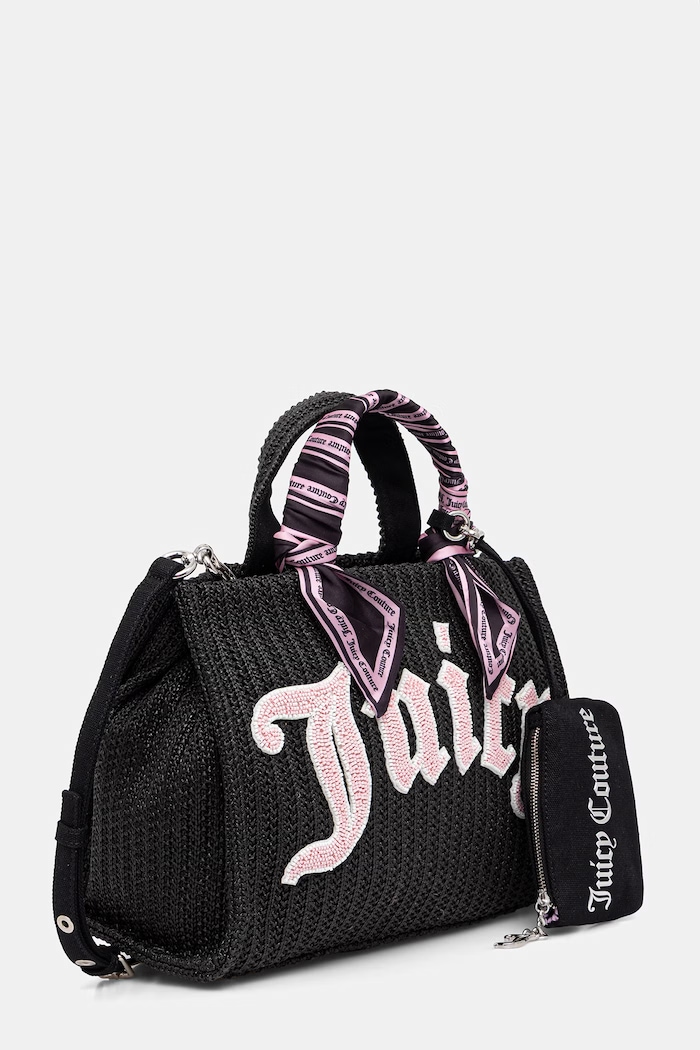 Juicy Couture crossbody kabelka dámska pletená IRIS BEADS BEJIR9992W1P čierna SS26