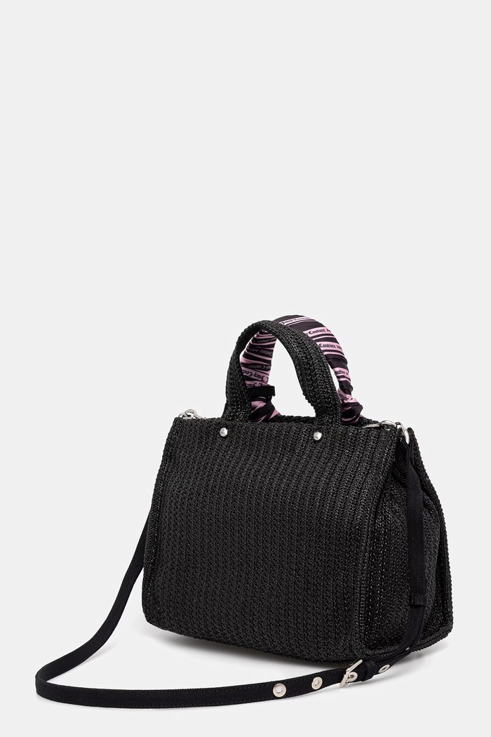 Doplnky Juicy Couture crossbody kabelka dámska pletená IRIS BEADS BEJIR9992W1P čierna