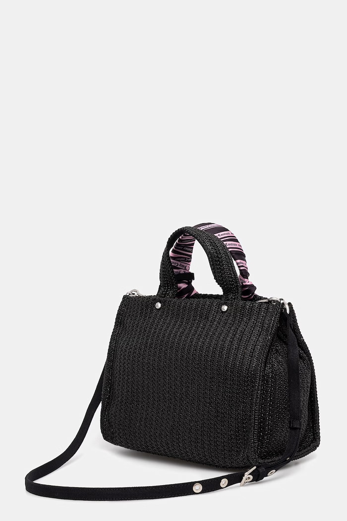Doplnky Juicy Couture crossbody kabelka dámska pletená IRIS BEADS BEJIR9992W1P čierna