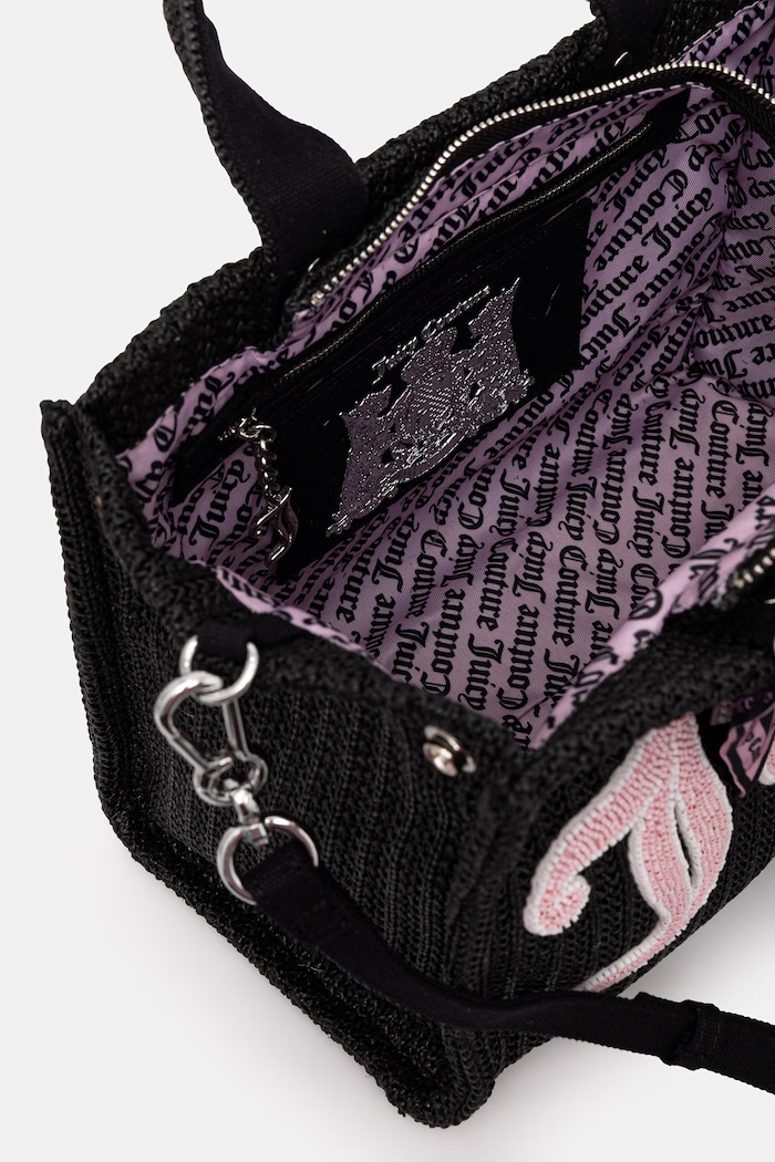 Juicy Couture crossbody kabelka dámska pletená IRIS BEADS BEJIR9992W1P čierna