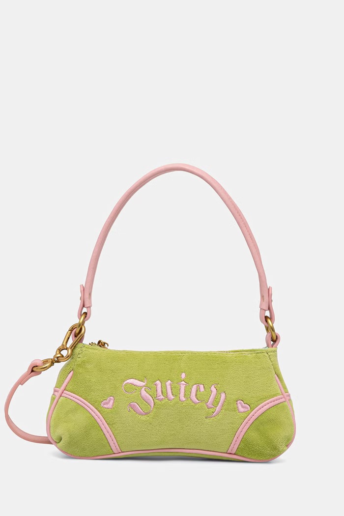 Juicy Couture hobo bag pentru femei JANELLE VELVET verde BEJ4J9965WZC