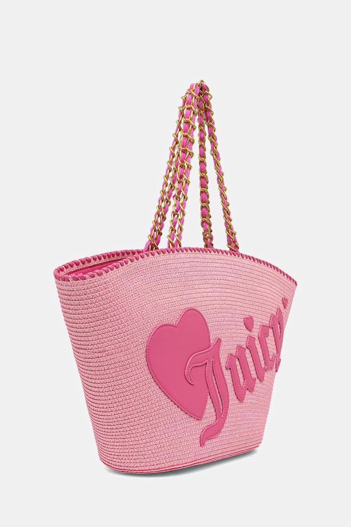 Juicy Couture plážová kabelka dámska pletená ALMA BEACH BASKET BEJ0A9952WXZ ružová SS26