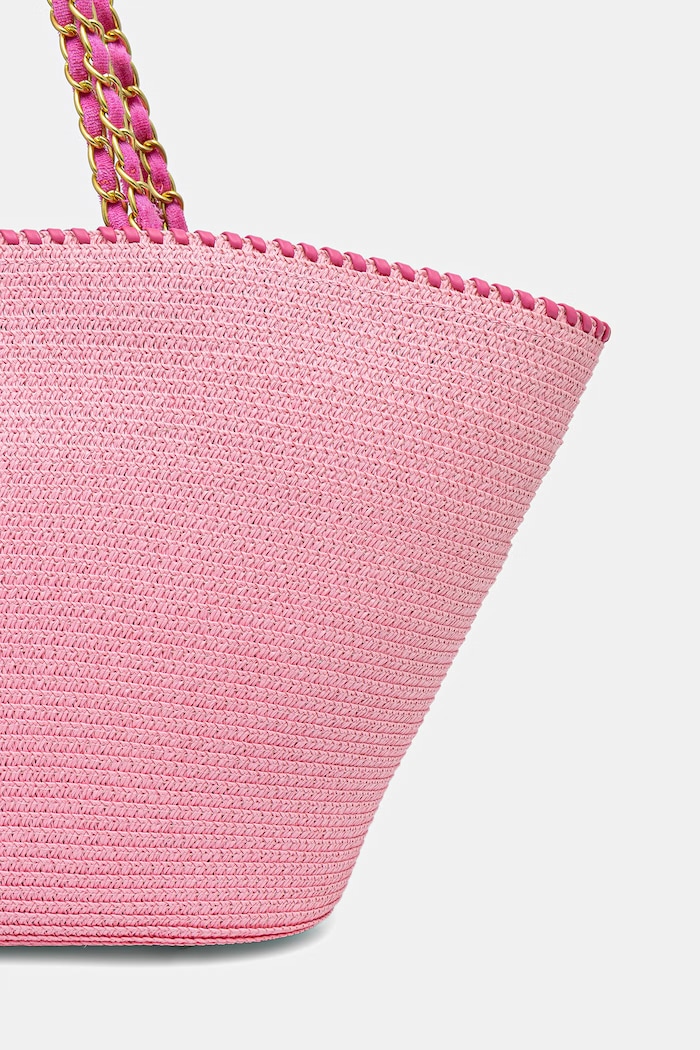 Doplnky Juicy Couture plážová kabelka dámska pletená ALMA BEACH BASKET BEJ0A9952WXZ ružová