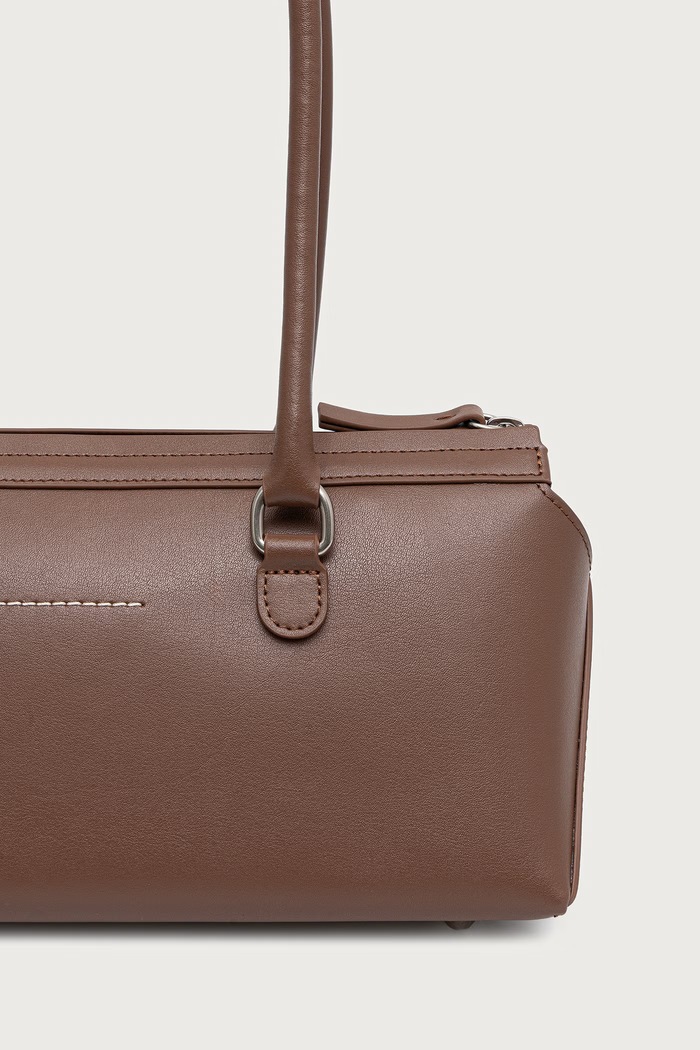 Akcesoria MM6 Maison Margiela Torebka bagietka damska z imitacji skóry SB6ZH0040.P9061 brązowy